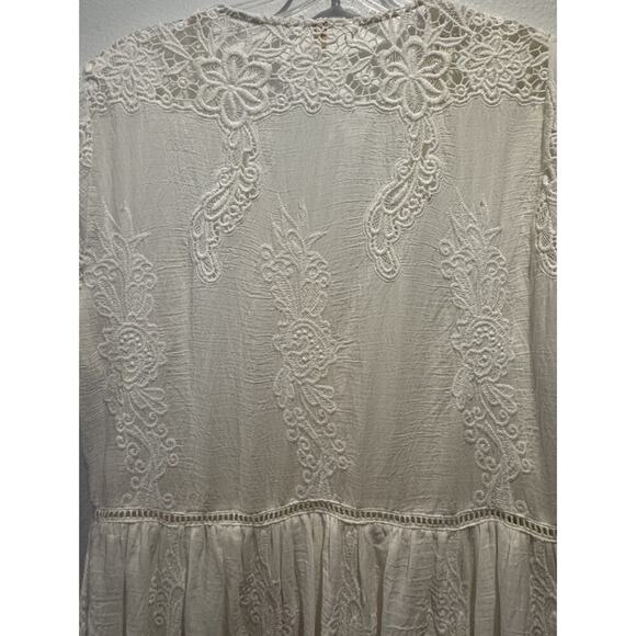 Spell & Gypsy Large Magnolia White Lace Eyelet Embroidered Babydoll Dress READ - Picture 4 of 14